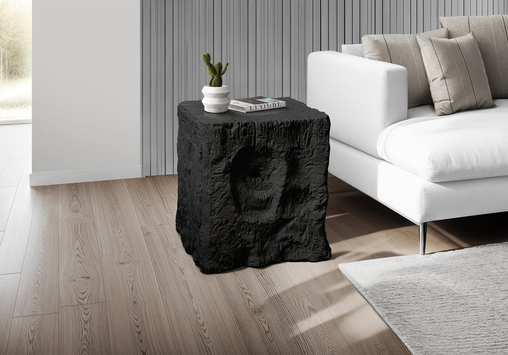 ACCENT TABLE - 25""H / BLACK INDOOR OR OUTDOOR