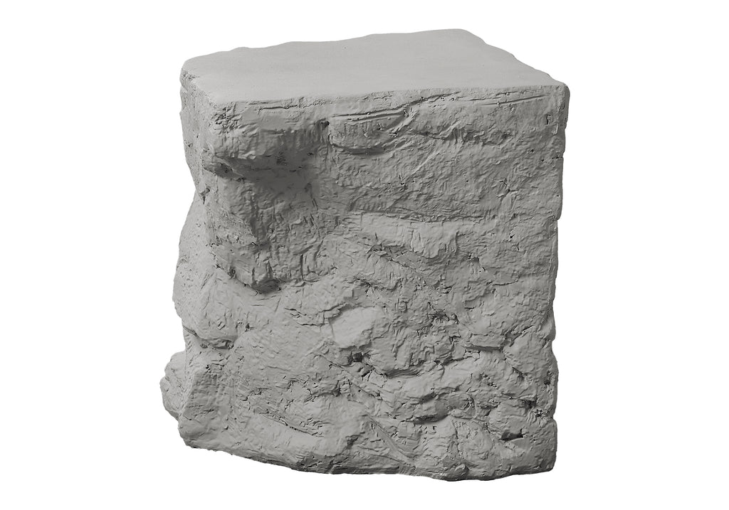 ACCENT TABLE - 25""H / GREY INDOOR OR OUTDOOR