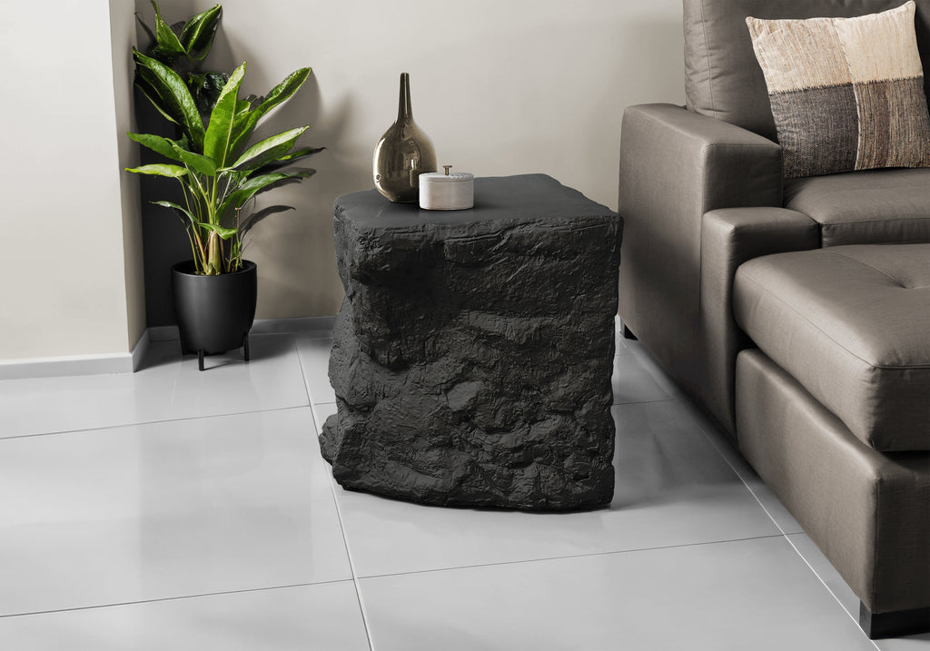 ACCENT TABLE - 25""H / BLACK INDOOR OR OUTDOOR