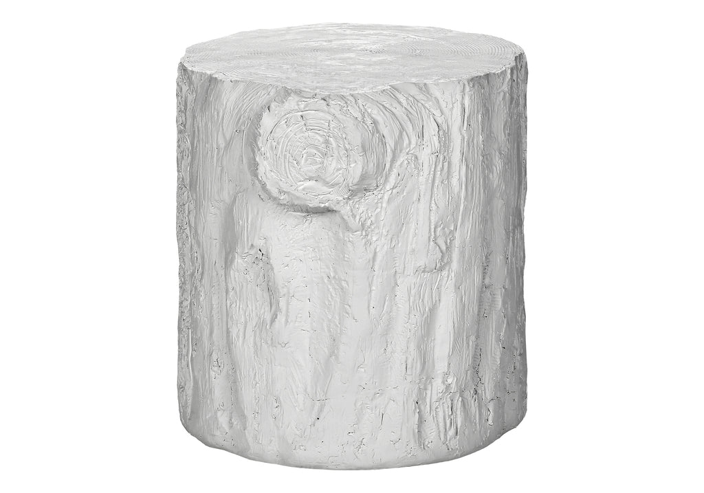 ACCENT TABLE - 25""H / WHITE INDOOR OR OUTDOOR