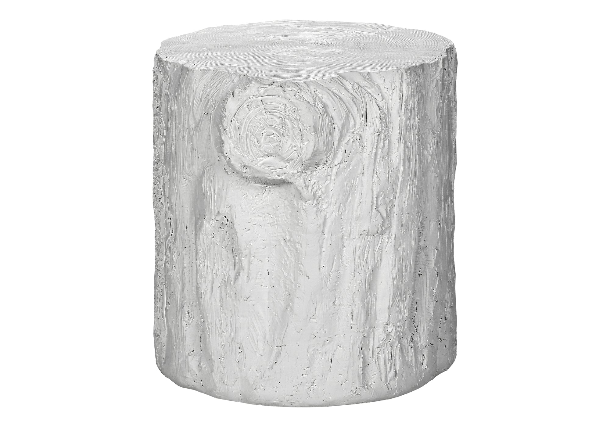 ACCENT TABLE - 25""H / WHITE INDOOR OR OUTDOOR