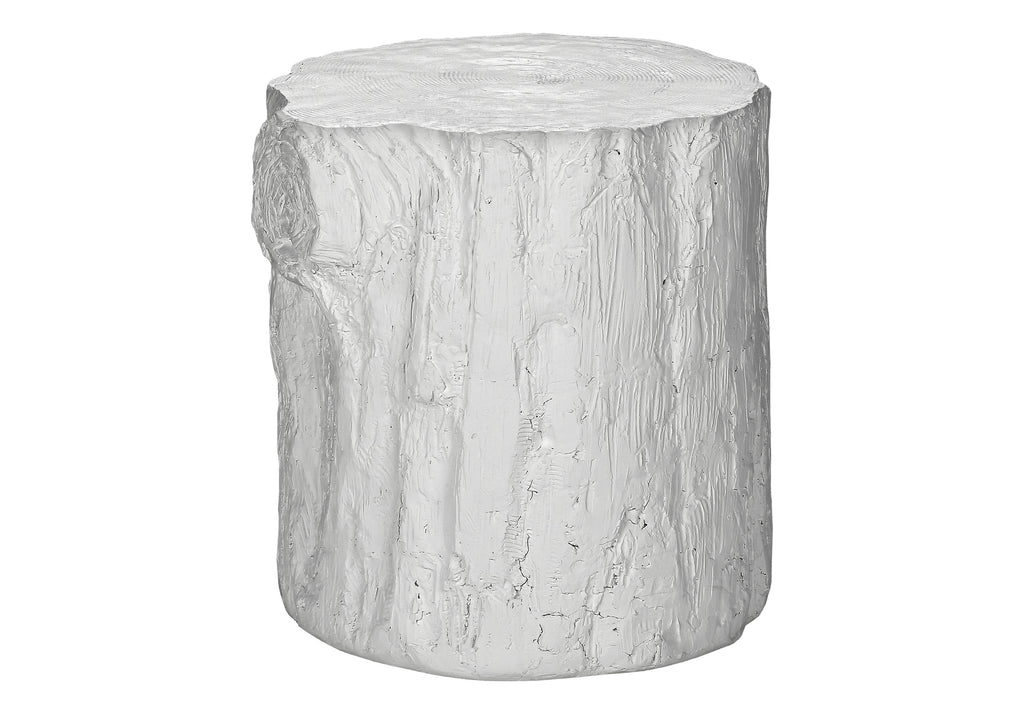 ACCENT TABLE - 25""H / WHITE INDOOR OR OUTDOOR