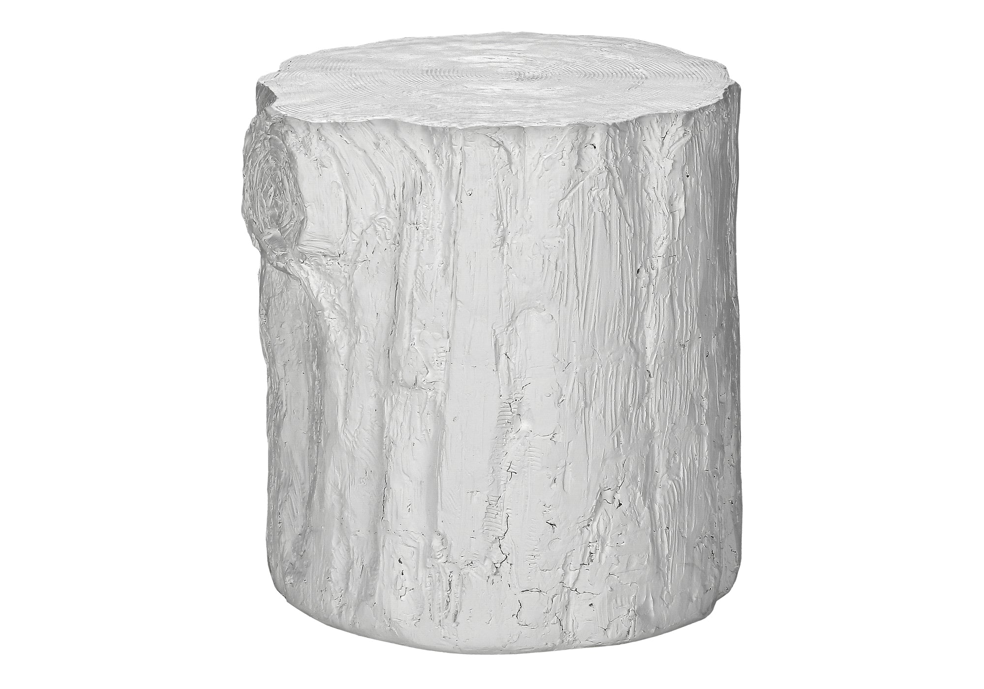 ACCENT TABLE - 25""H / WHITE INDOOR OR OUTDOOR