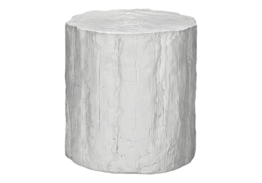 ACCENT TABLE - 25""H / WHITE INDOOR OR OUTDOOR