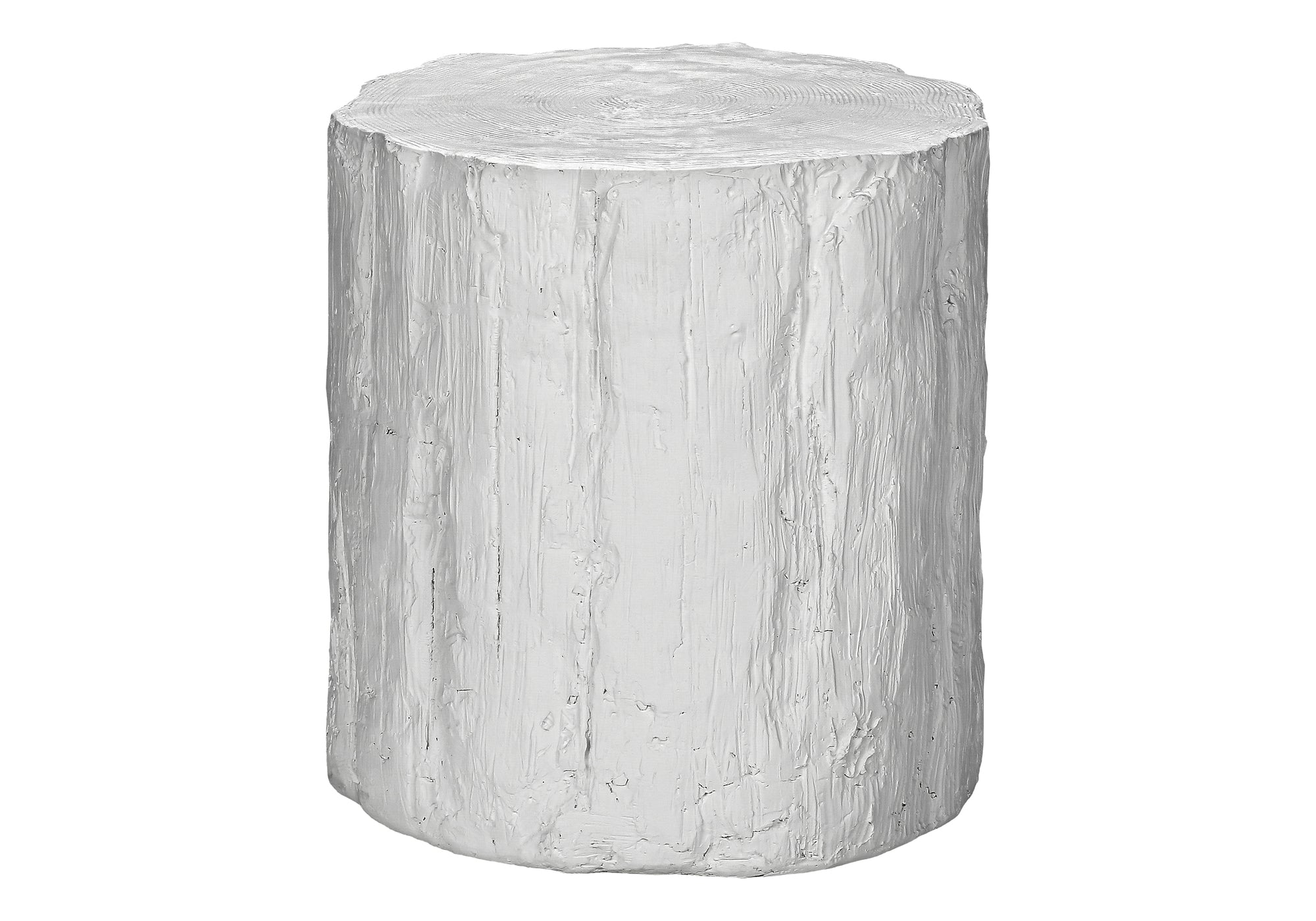 ACCENT TABLE - 25""H / WHITE INDOOR OR OUTDOOR