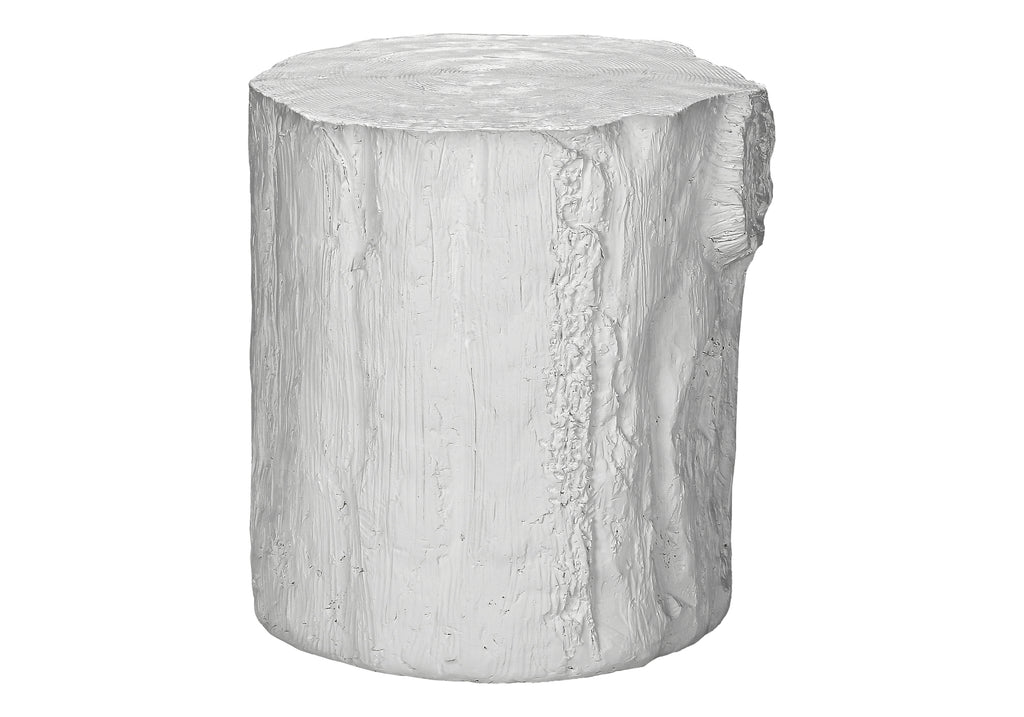 ACCENT TABLE - 25""H / WHITE INDOOR OR OUTDOOR