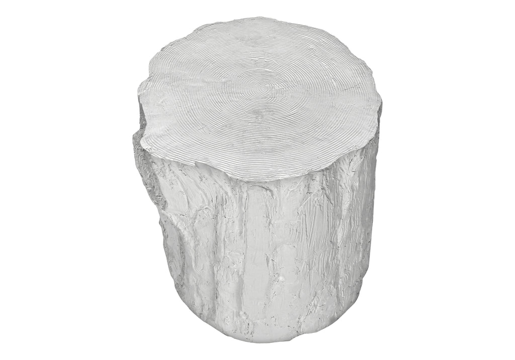 ACCENT TABLE - 25""H / WHITE INDOOR OR OUTDOOR