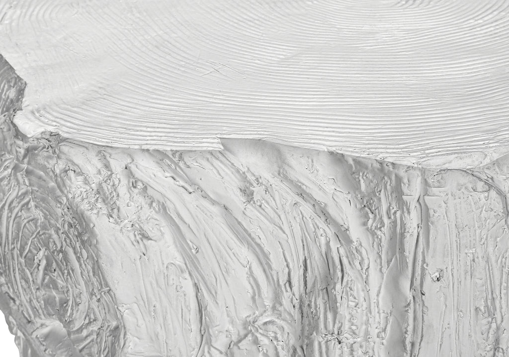 ACCENT TABLE - 25""H / WHITE INDOOR OR OUTDOOR