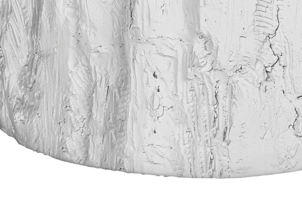 ACCENT TABLE - 25""H / WHITE INDOOR OR OUTDOOR