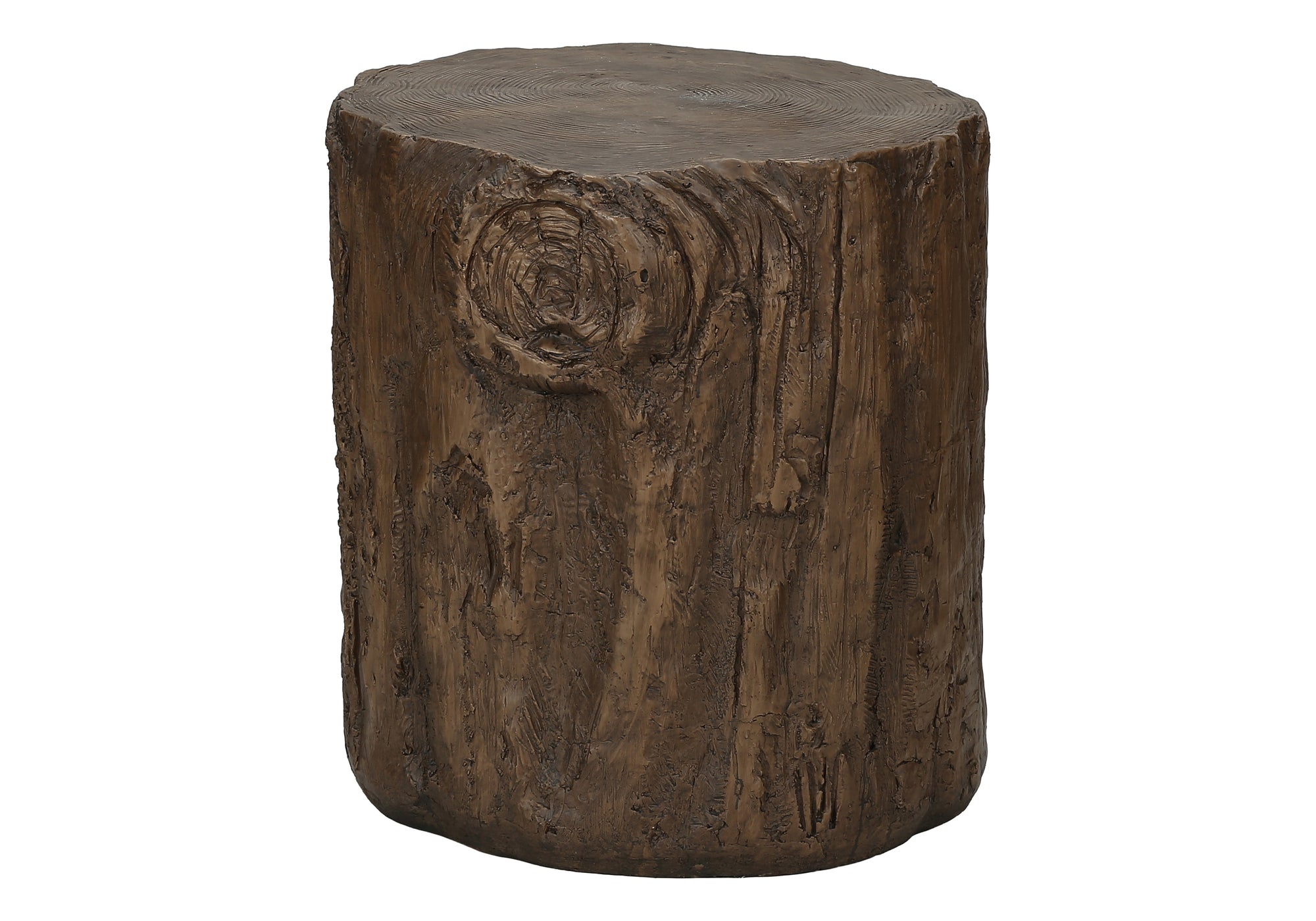 ACCENT TABLE - 25""H / WALNUT INDOOR OR OUTDOOR