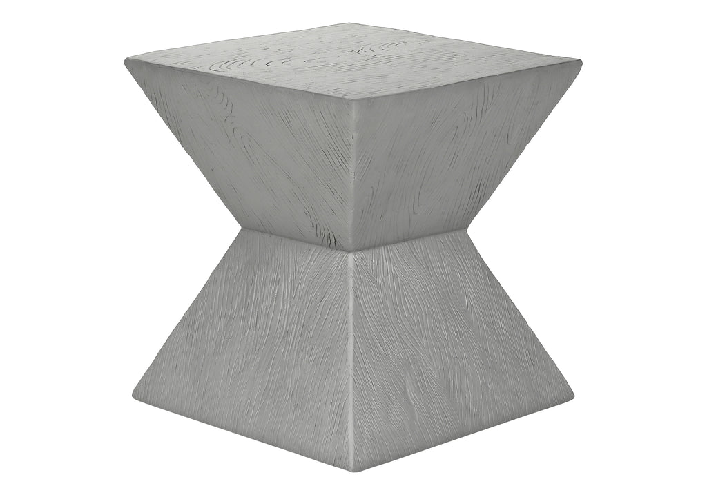 ACCENT TABLE - 25""H / GREY INDOOR OR OUTDOOR
