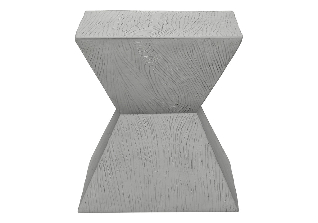 ACCENT TABLE - 25""H / GREY INDOOR OR OUTDOOR