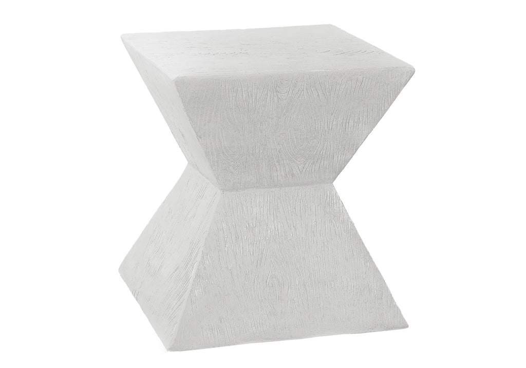 ACCENT TABLE - 25""H / WHITE INDOOR OR OUTDOOR