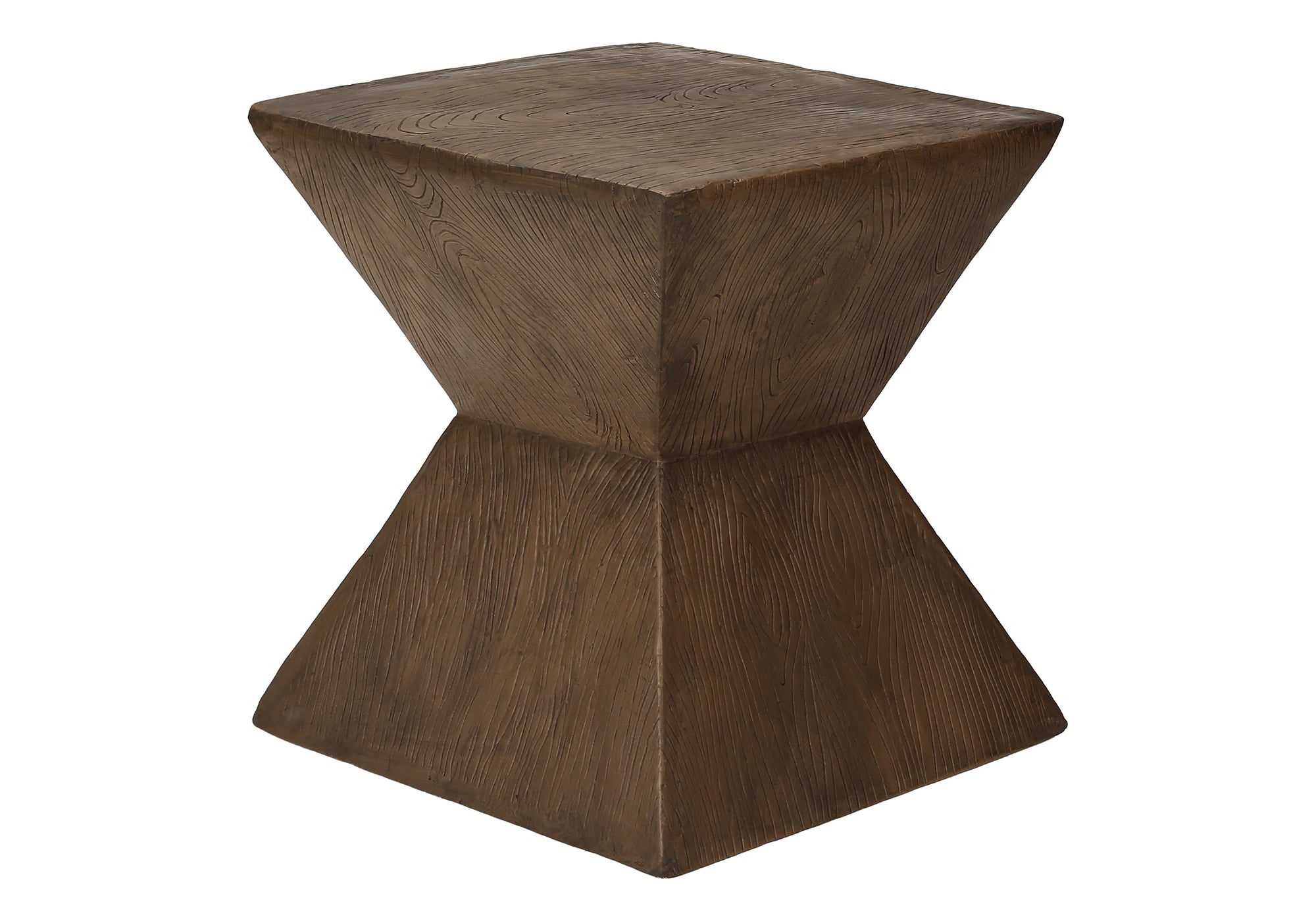 ACCENT TABLE - 25""H / WALNUT INDOOR OR OUTDOOR