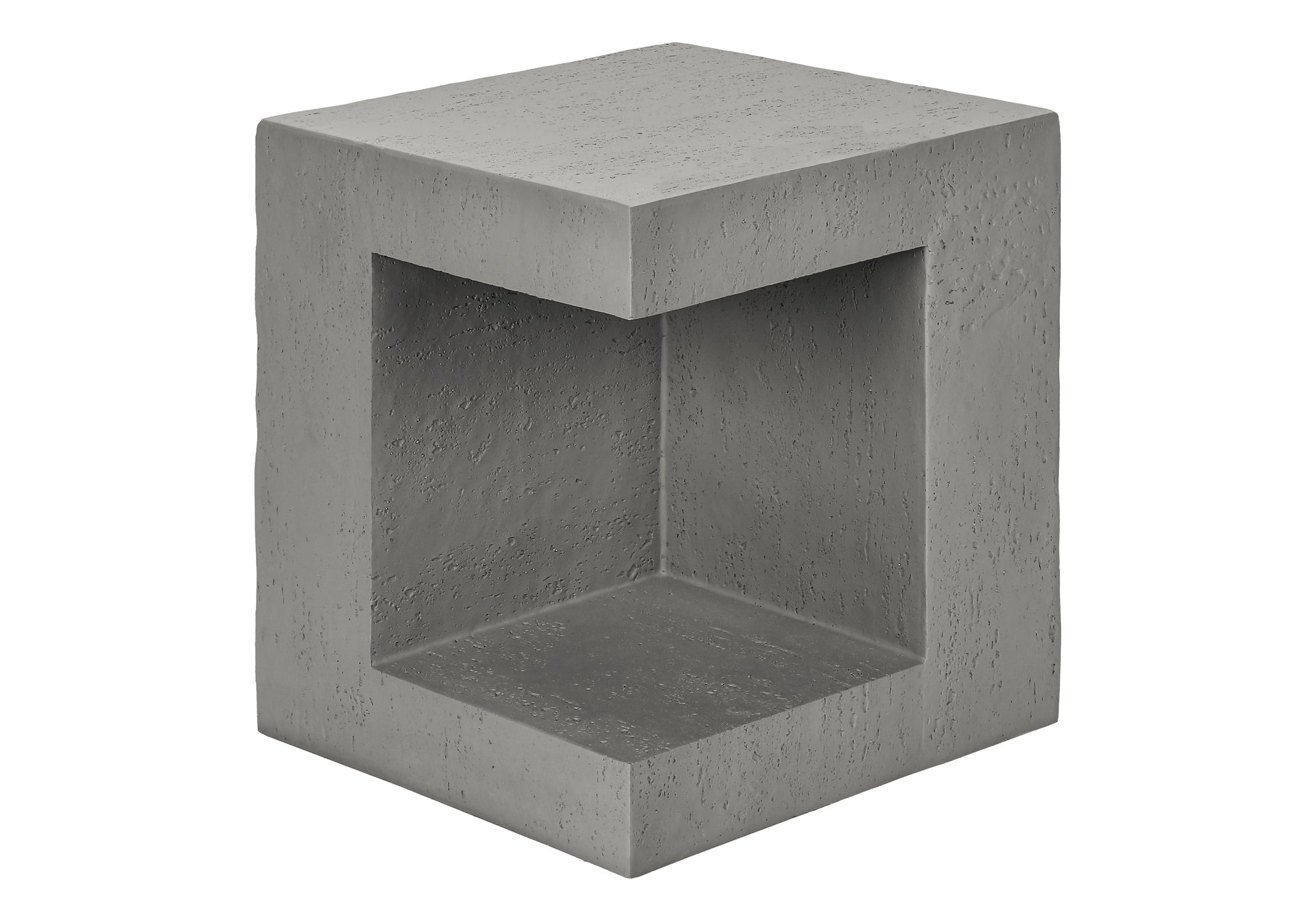 ACCENT TABLE - 25""H / GREY INDOOR OR OUTDOOR