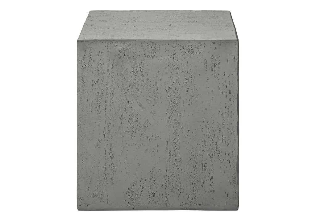 ACCENT TABLE - 25""H / GREY INDOOR OR OUTDOOR