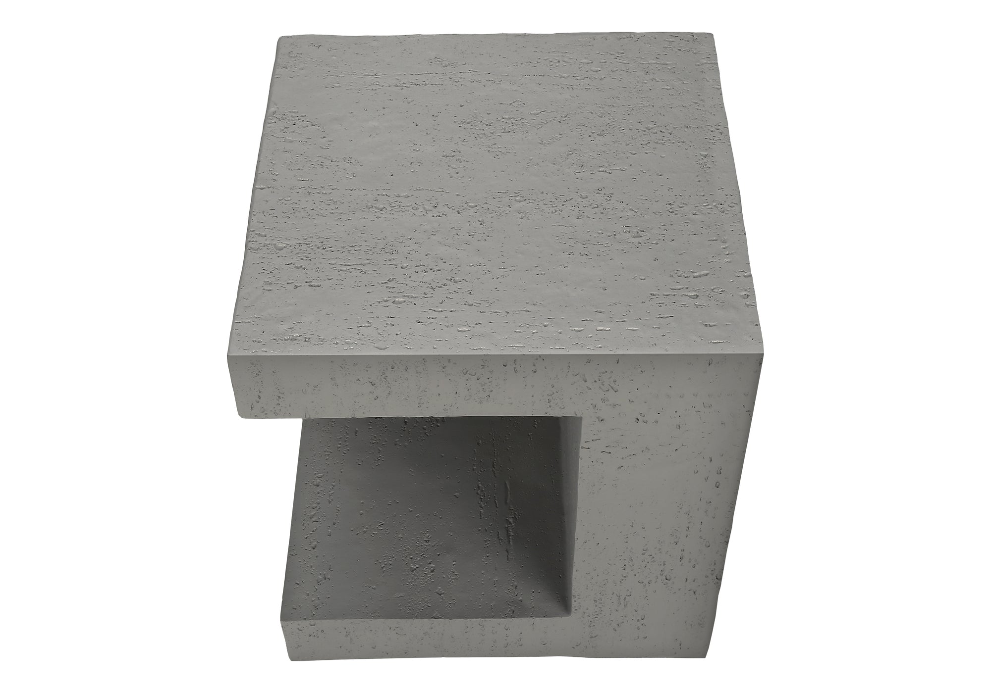 ACCENT TABLE - 25""H / GREY INDOOR OR OUTDOOR