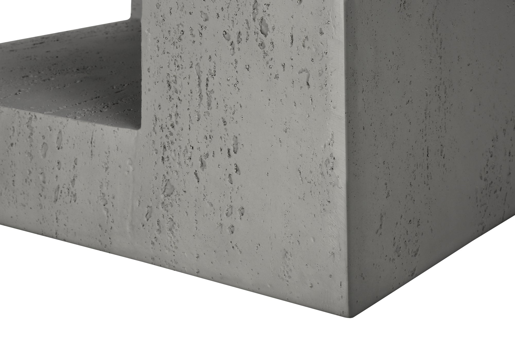 ACCENT TABLE - 25""H / GREY INDOOR OR OUTDOOR