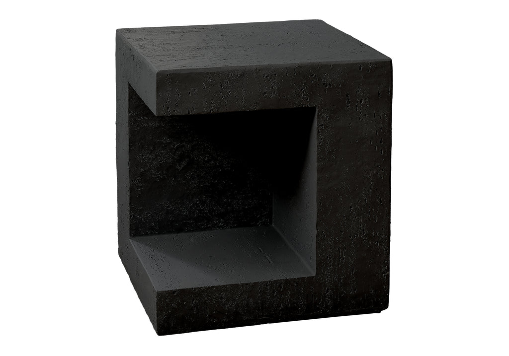 ACCENT TABLE - 25""H / BLACK INDOOR OR OUTDOOR