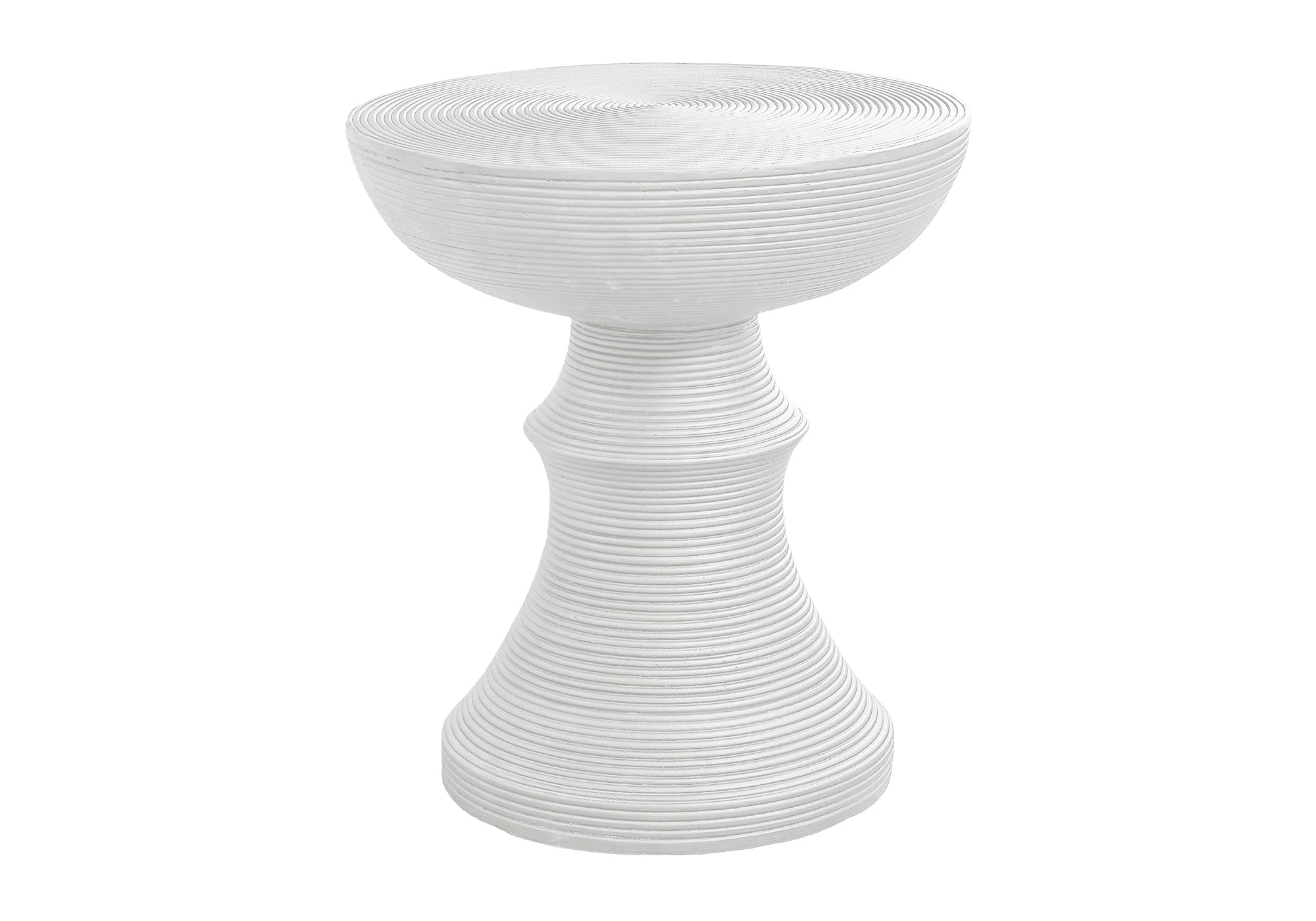 ACCENT TABLE - 25""H / WHITE INDOOR OR OUTDOOR