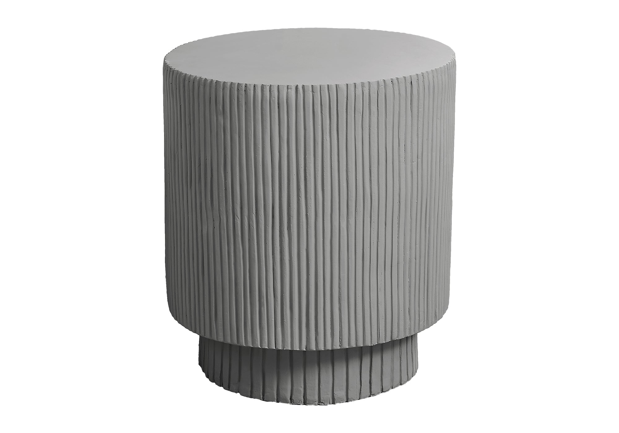 ACCENT TABLE - 25""H / GREY INDOOR OR OUTDOOR