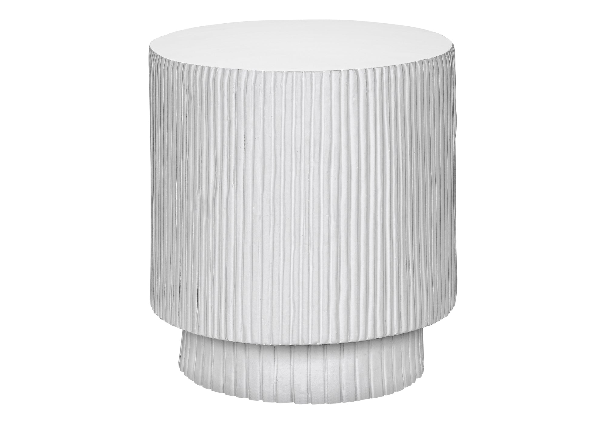 ACCENT TABLE - 25""H / WHITE INDOOR OR OUTDOOR