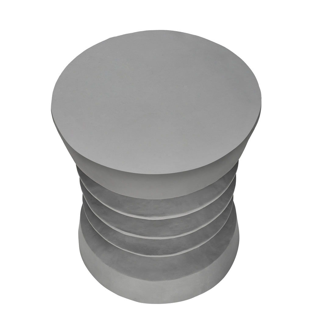 ACCENT TABLE - 25""H / GREY INDOOR OR OUTDOOR