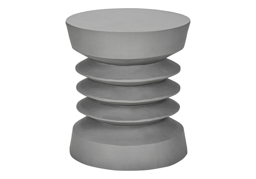 ACCENT TABLE - 25""H / GREY INDOOR OR OUTDOOR