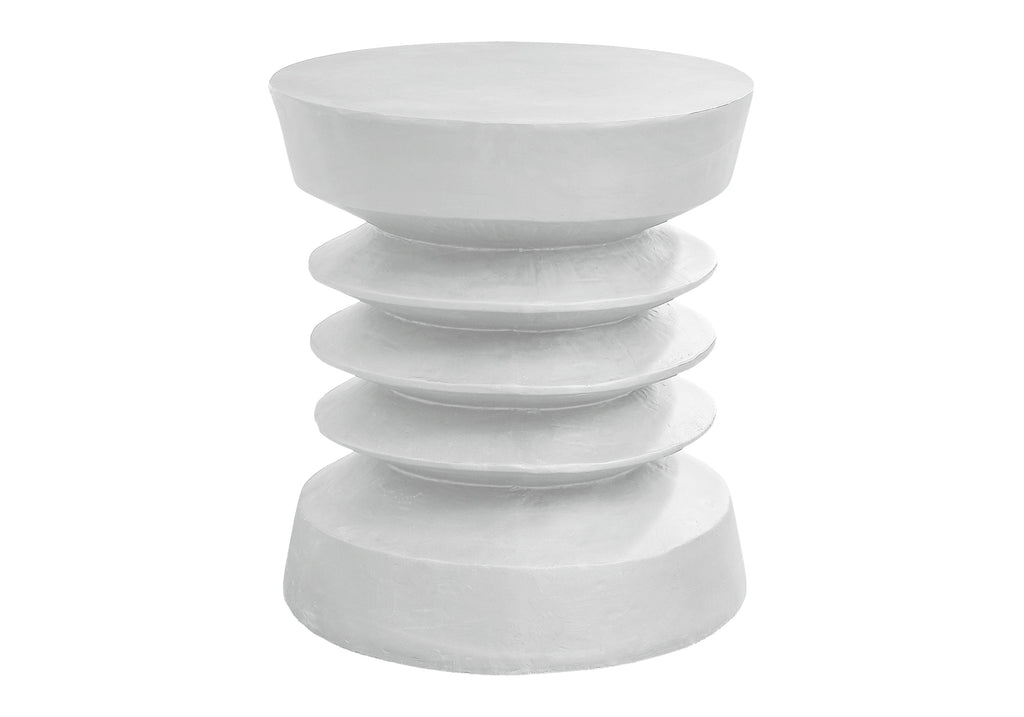 ACCENT TABLE - 25""H / WHITE INDOOR OR OUTDOOR