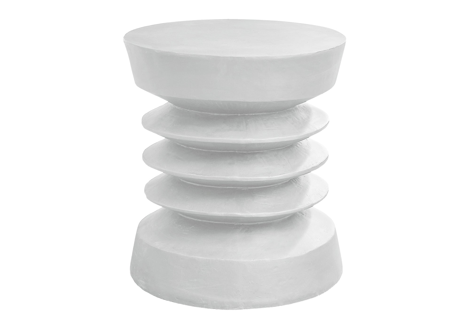 ACCENT TABLE - 25""H / WHITE INDOOR OR OUTDOOR