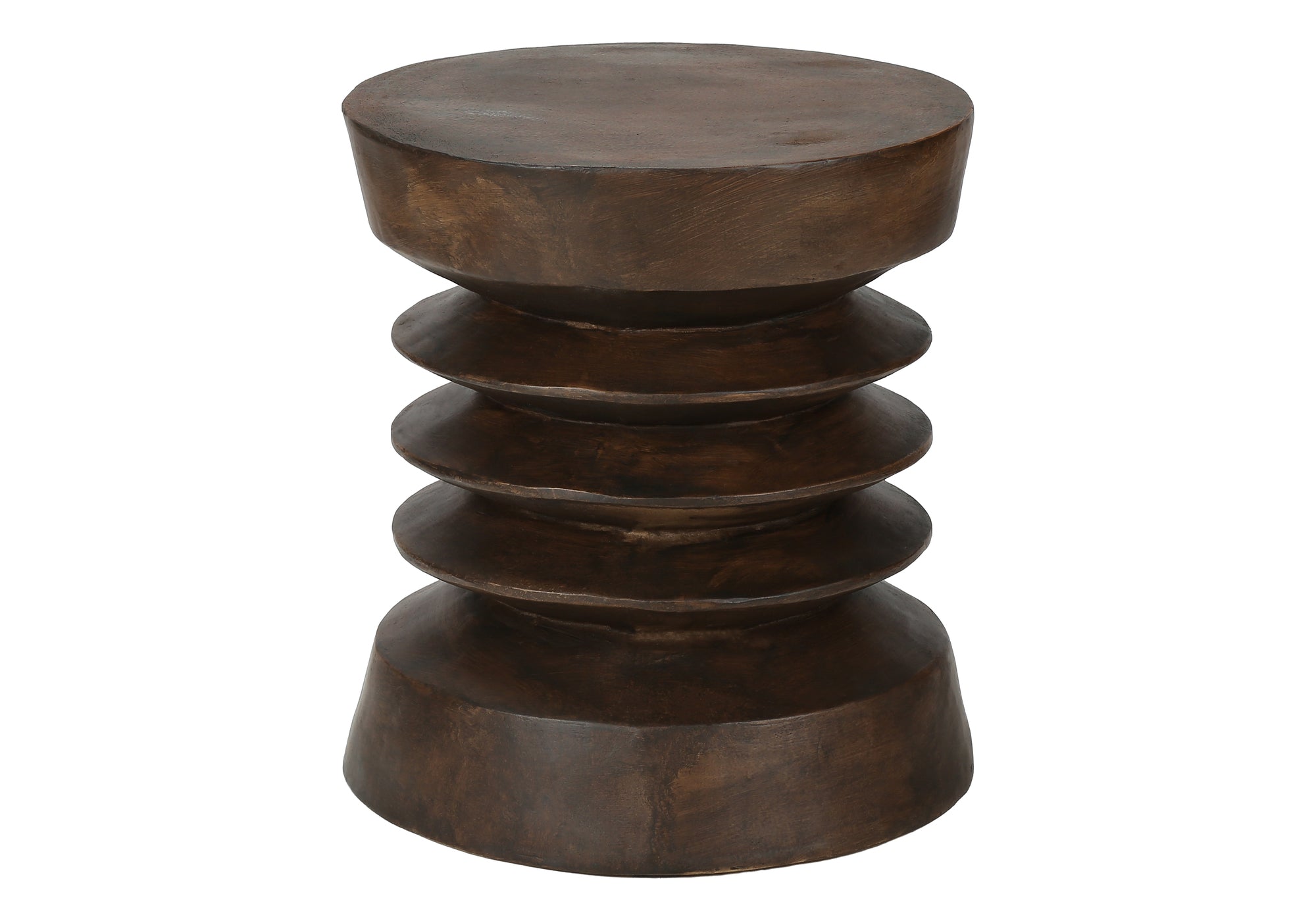 ACCENT TABLE - 25""H / WALNUT INDOOR OR OUTDOOR