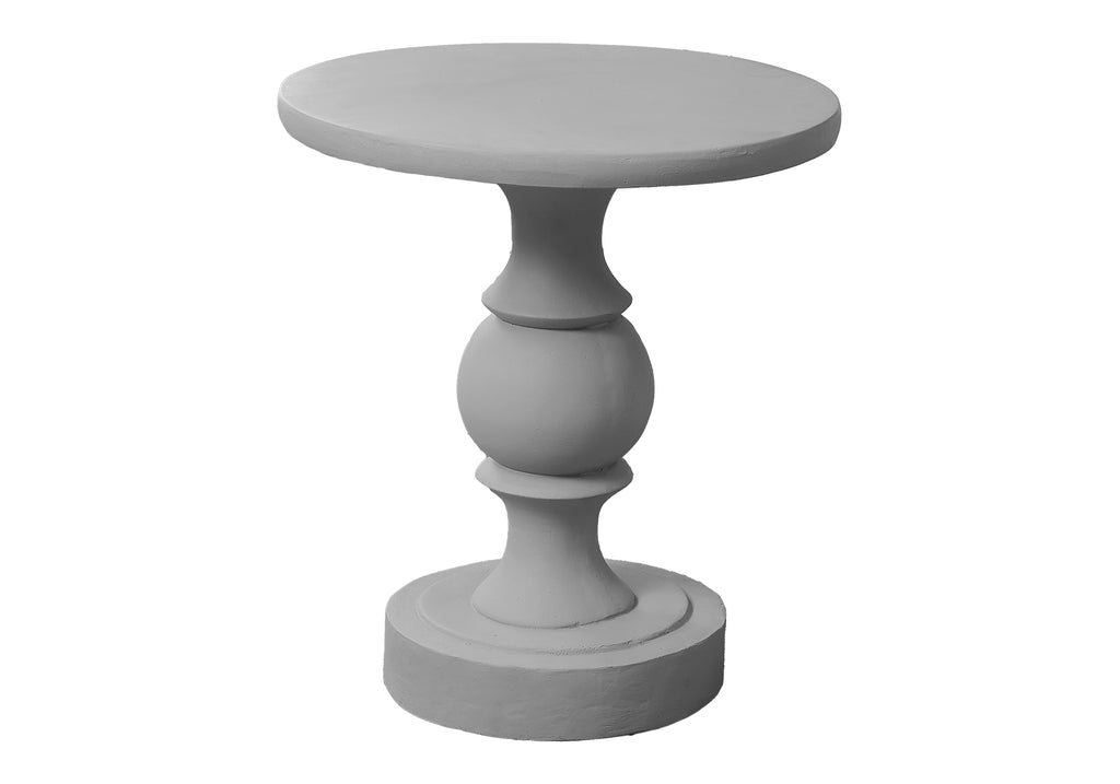 ACCENT TABLE - 25""H / GREY INDOOR OR OUTDOOR