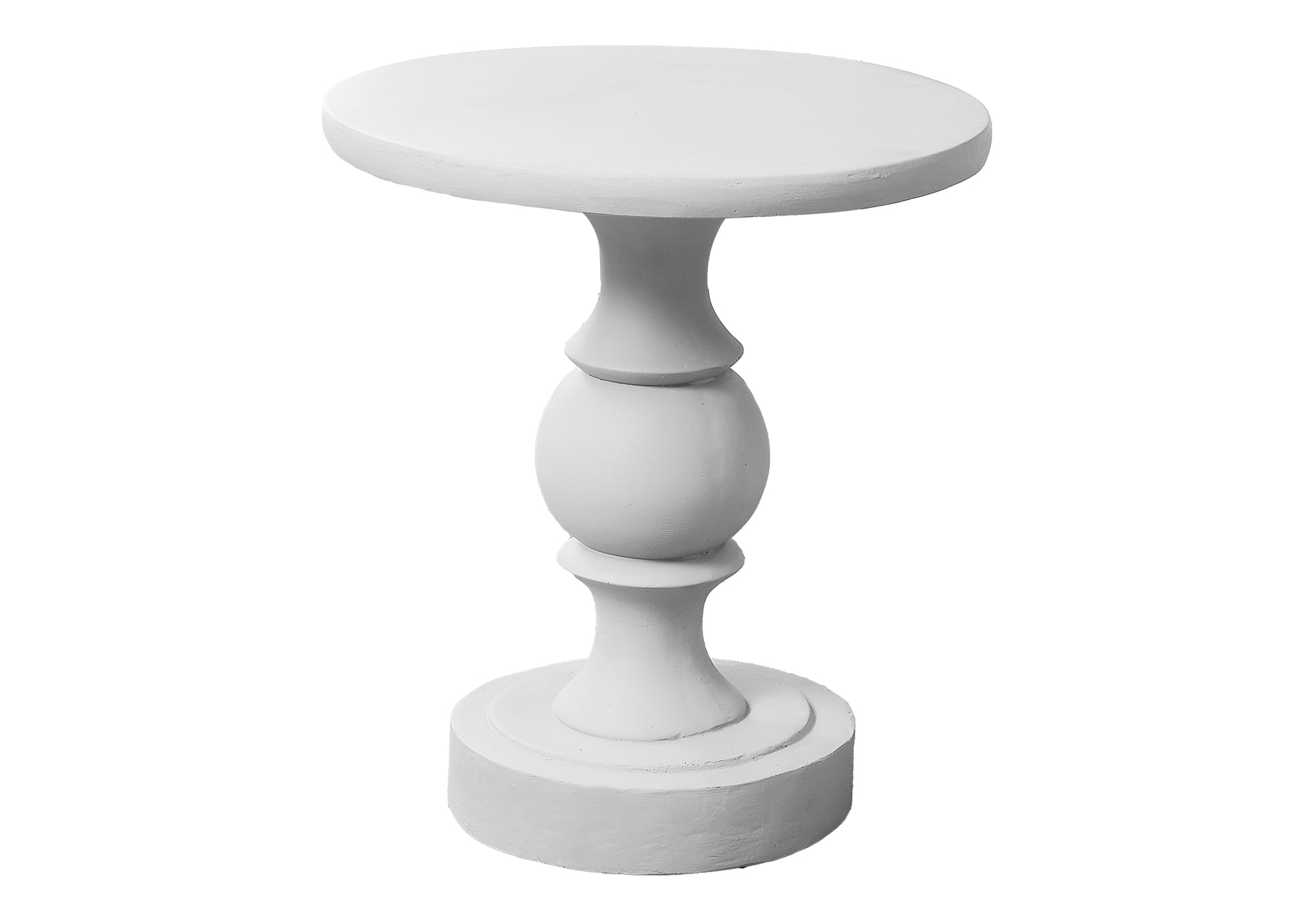 ACCENT TABLE - 25""H / WHITE INDOOR OR OUTDOOR