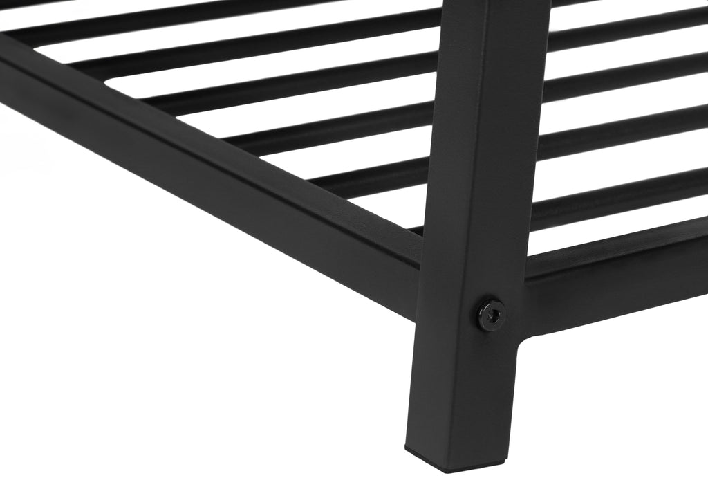 BENCH - 42""L / GREY STORAGE / BLACK METAL