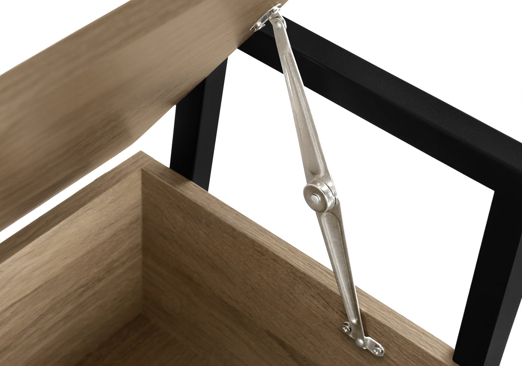 BENCH - 42""L / DARK TAUPE STORAGE / BLACK METAL