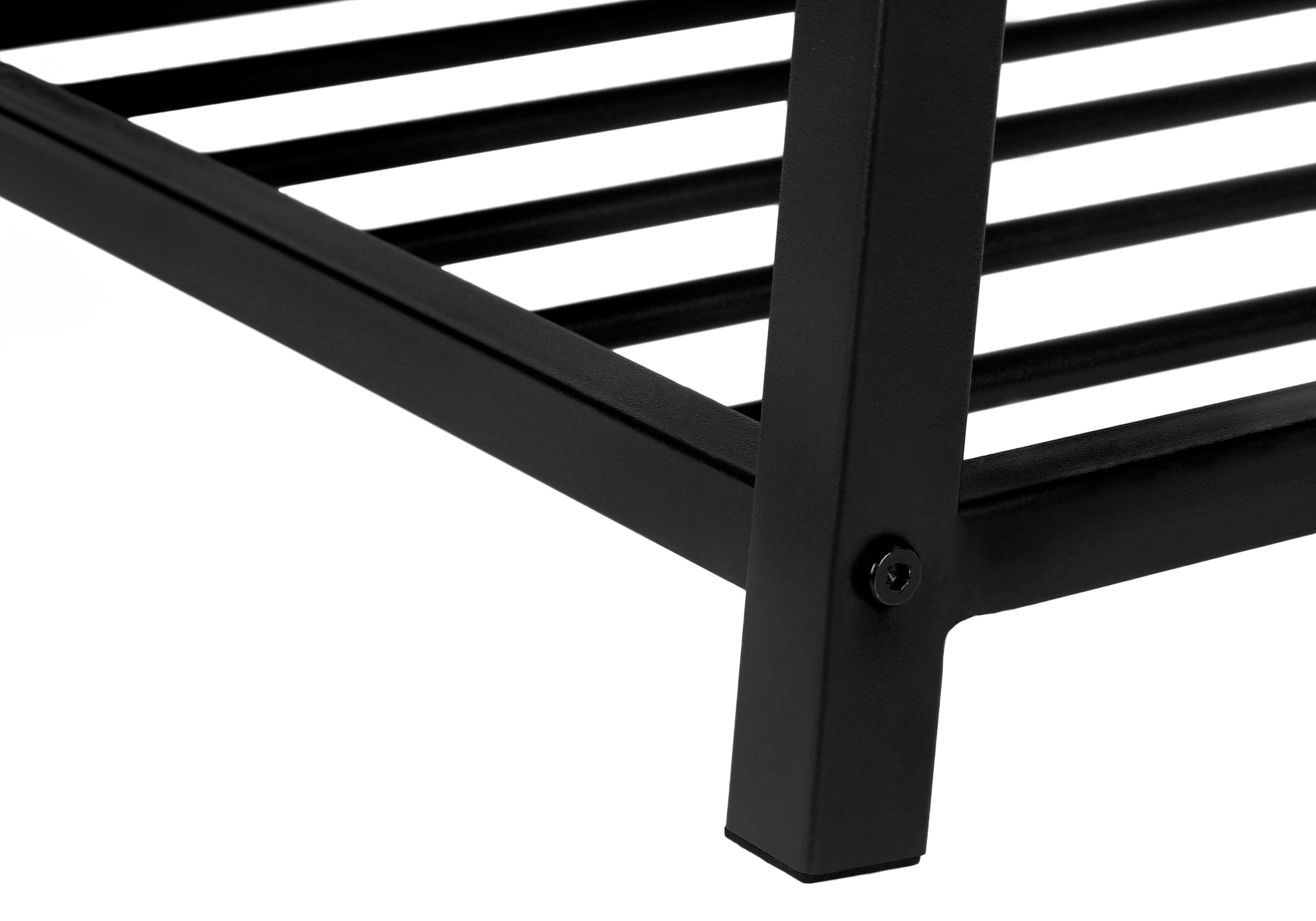 BENCH - 42""L / DARK TAUPE STORAGE / BLACK METAL