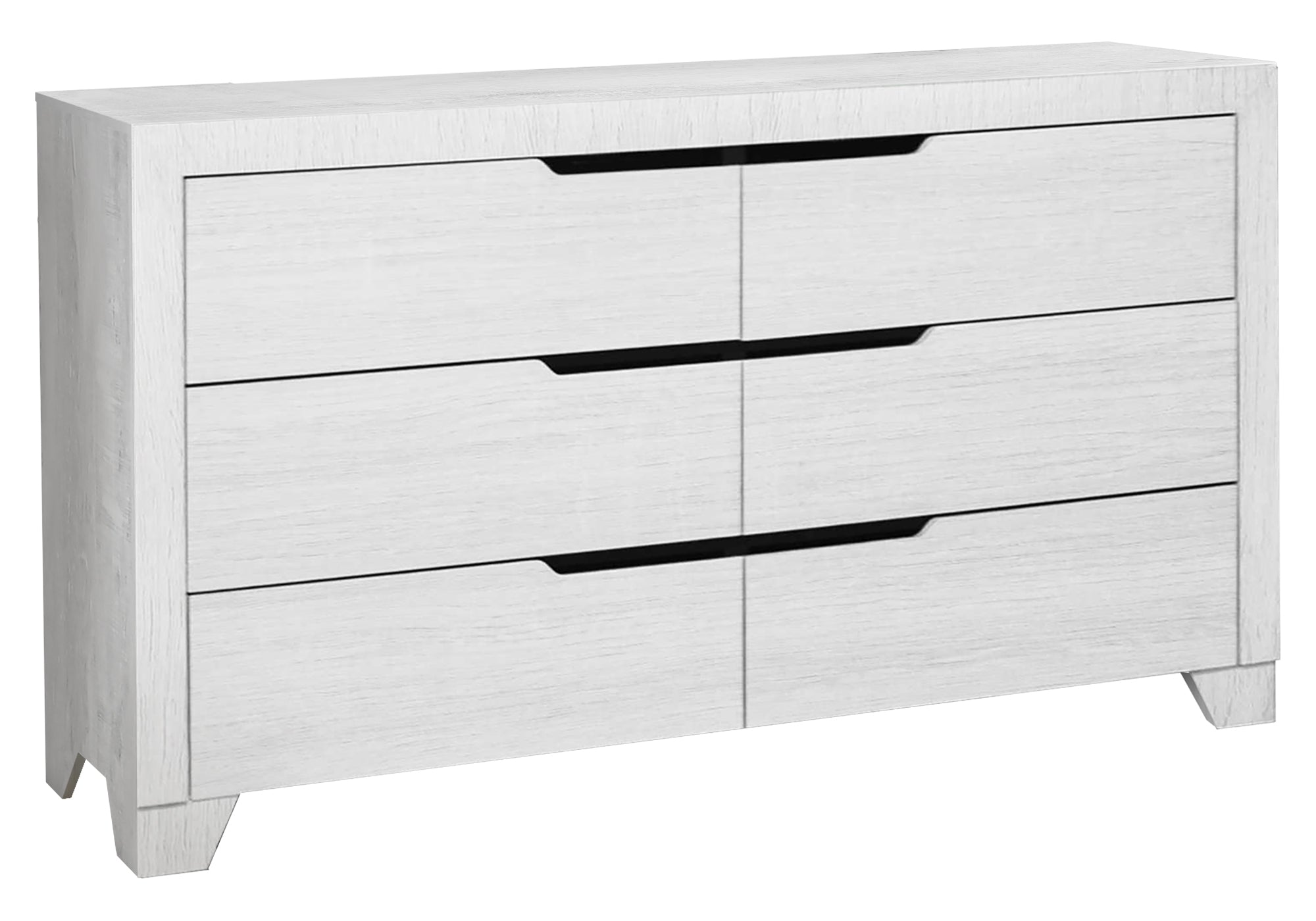 BEDROOM SET - 6 DRAWER DRESSER / WHITE FINISH