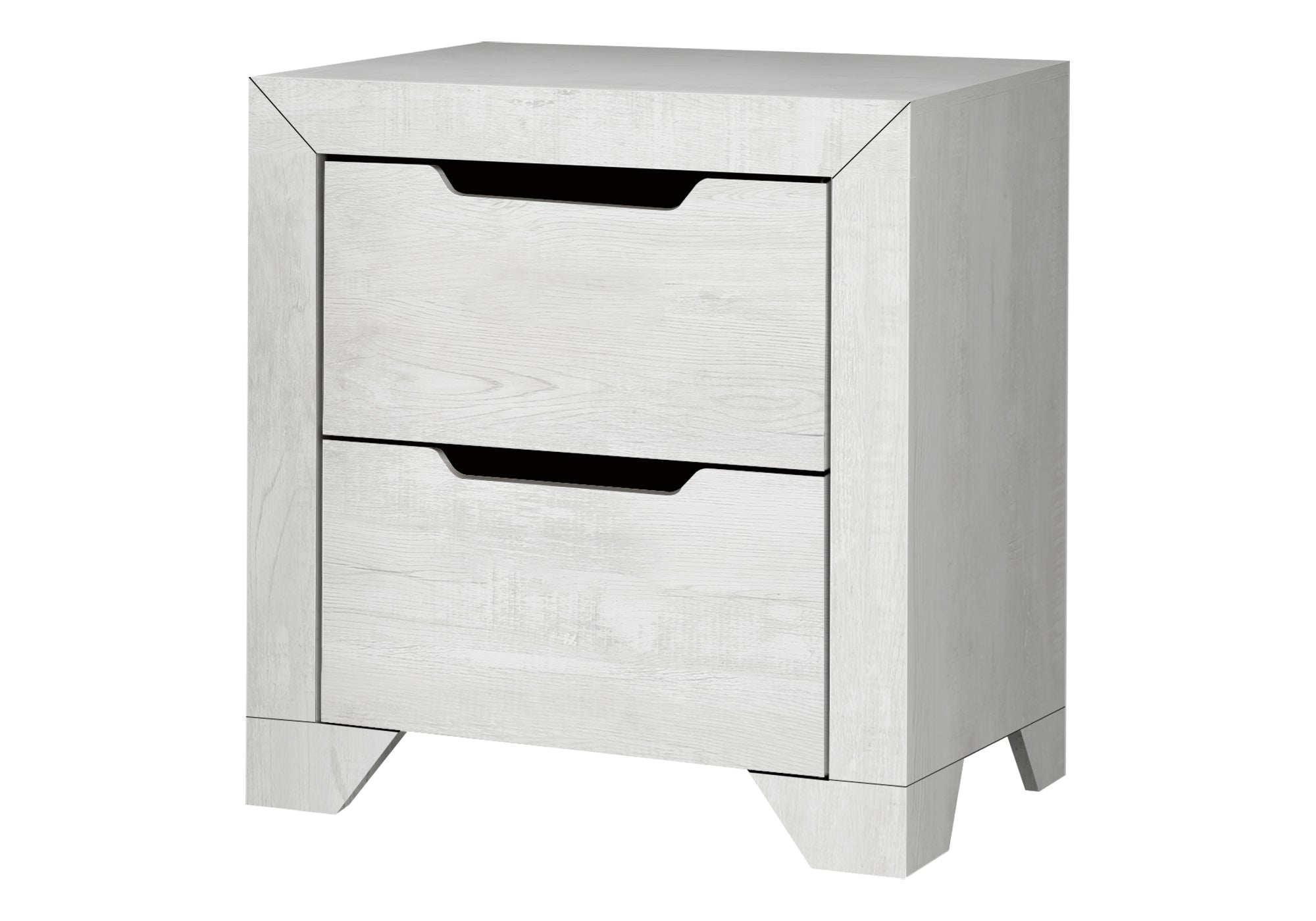 BEDROOM SET - 2 DRAWER NIGHTSTAND / WHITE FINISH