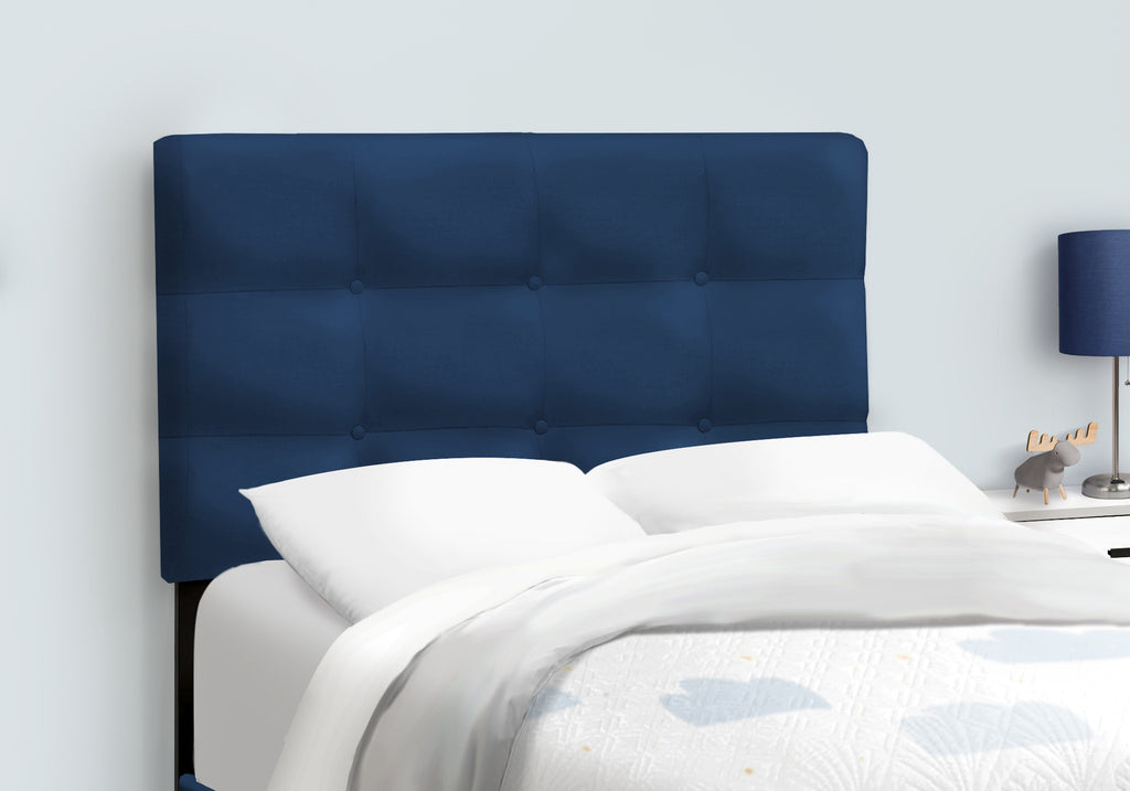 BED - TWIN SIZE / NAVY BLUE VELVET