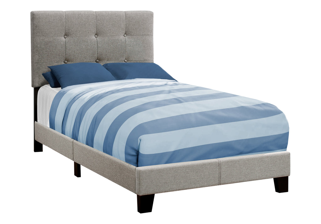 BED - TWIN SIZE / GREY LINEN