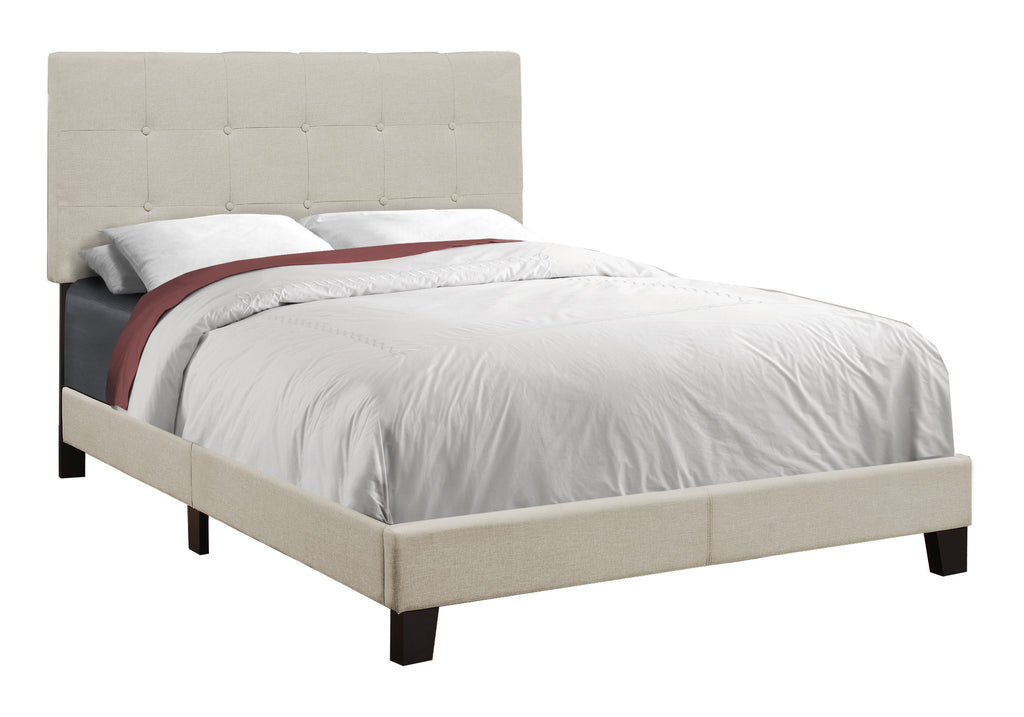 BED - FULL SIZE / BEIGE LINEN