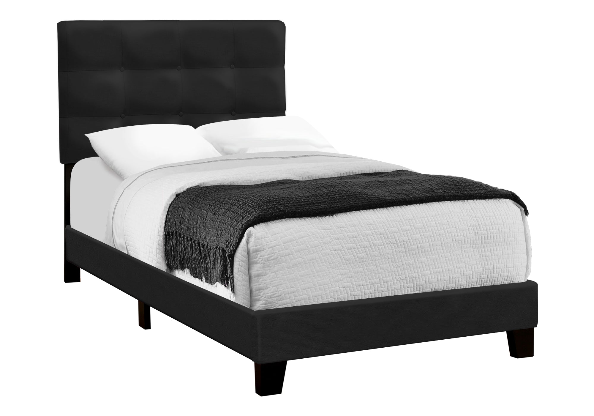 BED - TWIN SIZE / BLACK VELVET