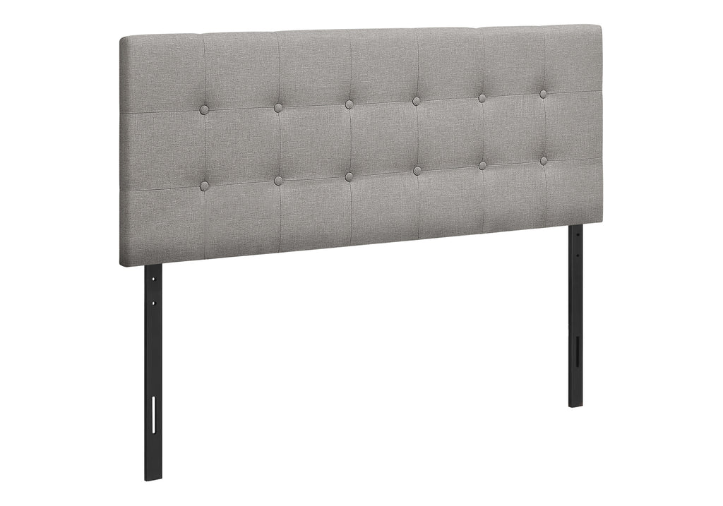 BED - FULL SIZE / GREY LINEN HEADBOARD ONLY