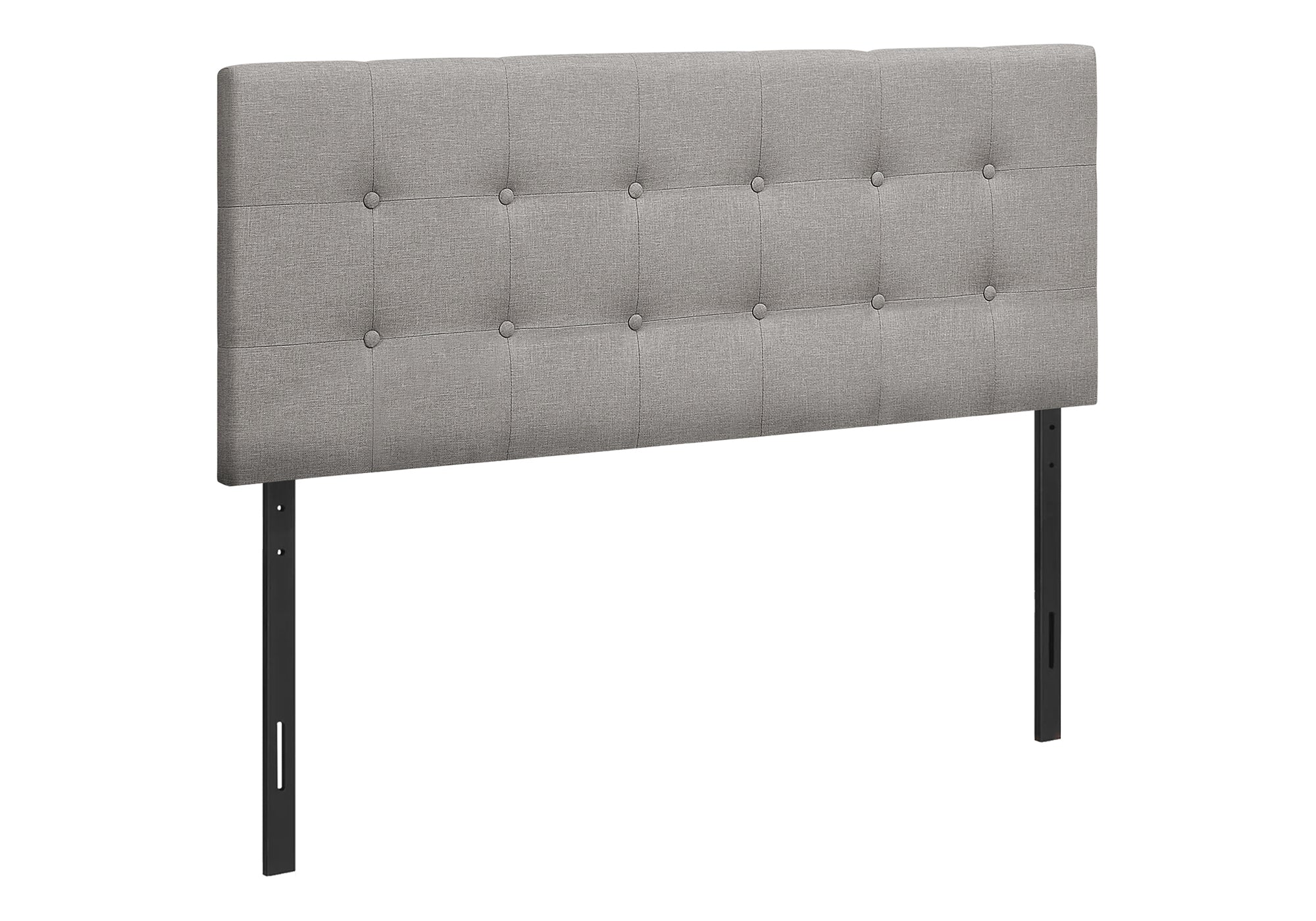 BED - FULL SIZE / GREY LINEN HEADBOARD ONLY