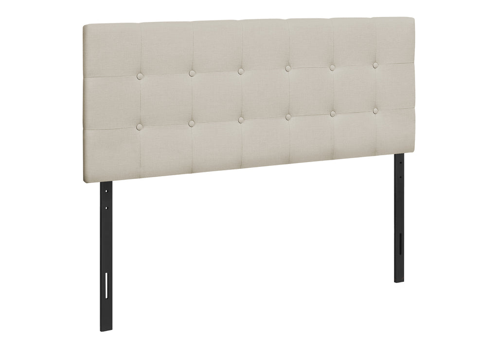 BED - FULL SIZE / BEIGE LINEN HEADBOARD ONLY