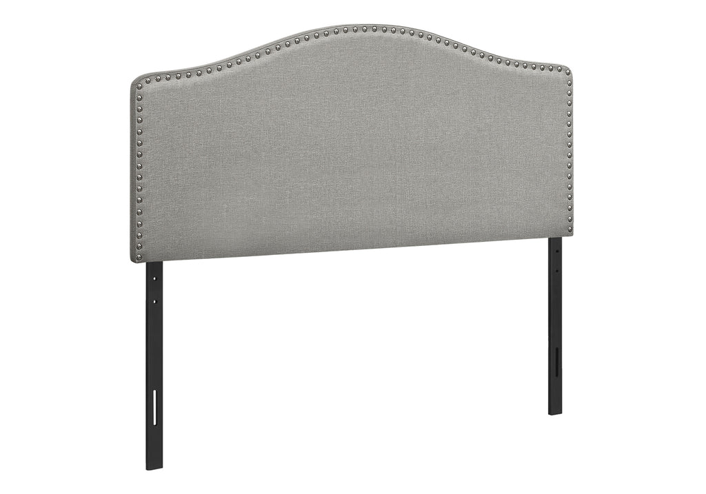 BED - FULL SIZE / GREY LINEN HEADBOARD ONLY