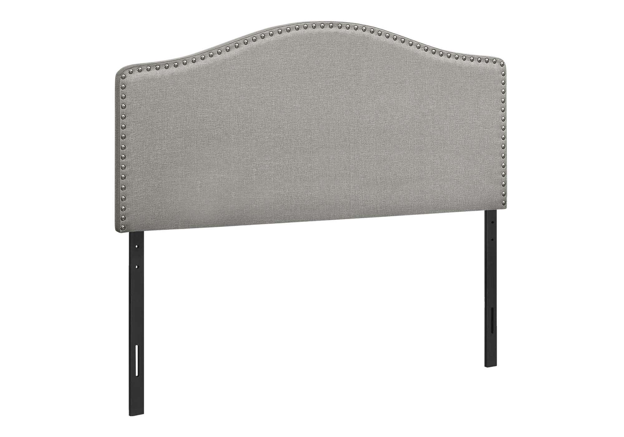 BED - FULL SIZE / GREY LINEN HEADBOARD ONLY
