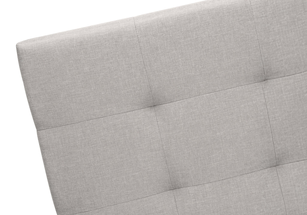 BED - QUEEN SIZE / GREY LINEN WITH 2 STORAGE DRAWERS