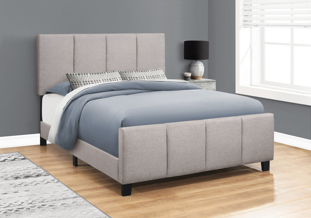 BED - QUEEN SIZE / GREY LINEN