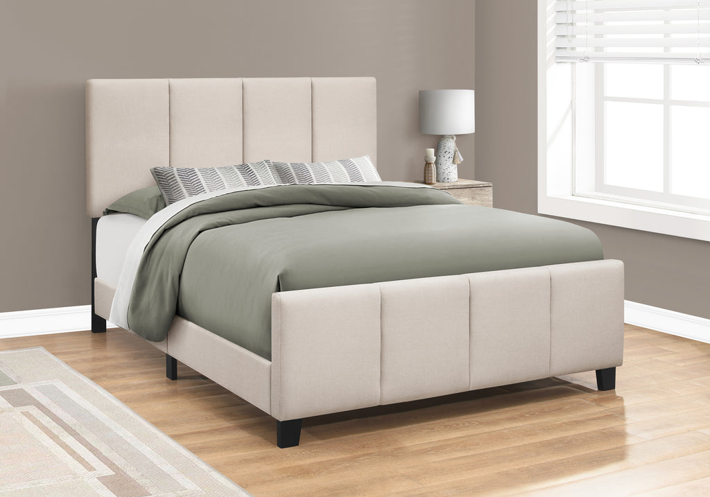 BED - QUEEN SIZE / BEIGE LINEN